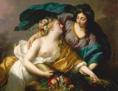 Paz trazendo de volta a abundância Paz restaurando a abundância, 1780. de Elisabeth Louise Vigee Lebrun