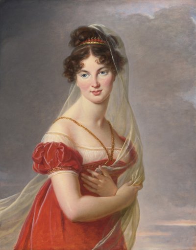 Retrato de Aglae Angelique Gabrielle de Gramont 1787-1842, esposa do general Alexander Lvovich Davy de Elisabeth Louise Vigee Lebrun