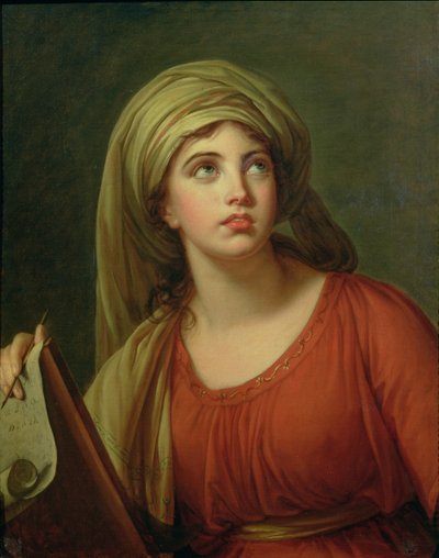 Retrato de Emma Hart (c.1765-1815) mais tarde Lady Hamilton, como uma Sibila, c.1792 de Elisabeth Louise Vigee Lebrun