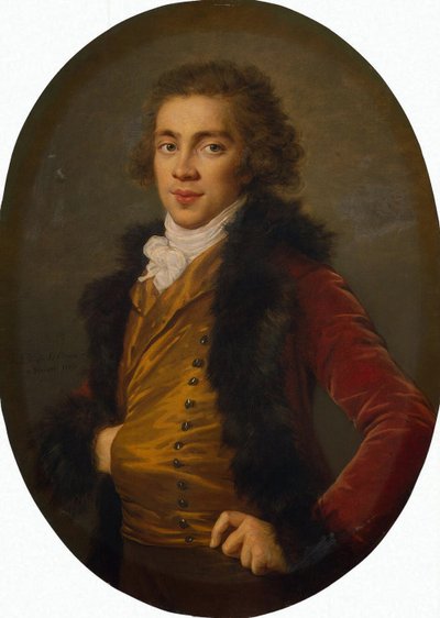 Retrato do príncipe Grigory Alexandrovich Stroganov 1770-1857, 1793 de Elisabeth Louise Vigee Lebrun