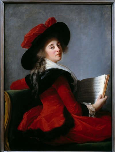 Retrato da Baronesa de Crussol. Pintura de Marie Elisabeth Louise Vigee Le brun (ou Vigee-Lebrun ou Vigee Lebrun) (1755-1842) de Elisabeth Louise Vigee Lebrun