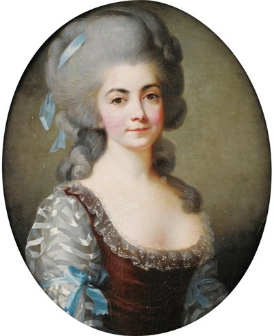 Retrato da cantora de ópera Antoinette Saint-Huberty 1756-1812, c. 1780 de Elisabeth Louise Vigee Lebrun
