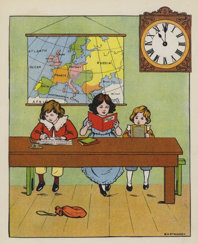 Tempo de aula (cor litho) de Elise H. Stewart