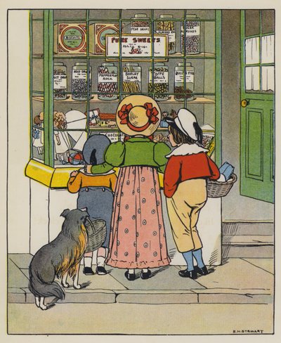 Sábado, hora das compras (cor litho) de Elise H. Stewart