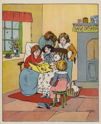 Domingo, Tempo Feliz (cor litho) de Elise H. Stewart