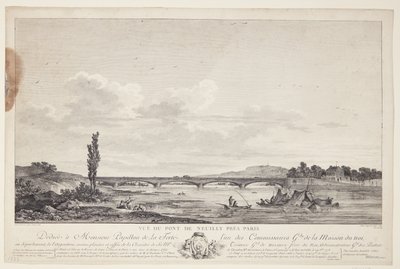 Vista sobre Pont de Neuilly (Vista de Pont de Neuilly perto de Paris) de Elise Saugrain