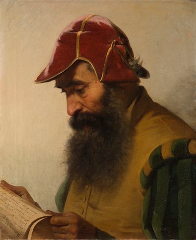 Benvenuto Cellini lendo seu manuscrito. de Eliseo Sala