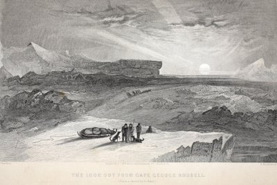 Olhe para fora do cabo George Russell, ilustração de "a segunda expedição de Grinnell na busca de Sir John Franklin ...", 1856 de Elisha Kane