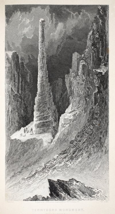 Monumento de Tennyson, ilustração de &39;A segunda expedição Grinnell em busca de Sir John Franklin ...&39;, 1856 de Elisha Kane