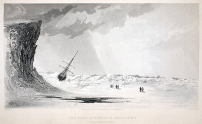 The Pack off Sylvia Headland, ilustração de "A segunda expedição Grinnell em busca de Sir John Franklin ... &39;, 1856 de Elisha Kane