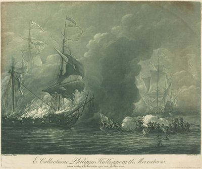 Cena de envio da coleção de Philip Hollingworth de Elisha Kirkall after Willem van de Velde the Elder