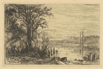 A lagoa em Cernay-la-Ville de Eliza Pratt Greatorex