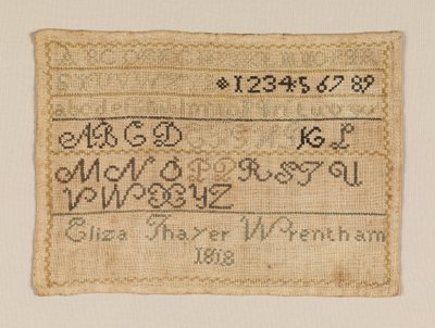 Sampler de Eliza Thayer Wrentham