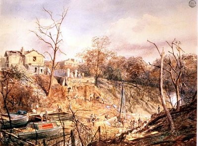 Ponte Macclesfield e o Canal após a Explosão do Regent
