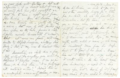 Carta de autógrafos para John Ruskin, Casa Giudi, Florença, 3 de junho de 1859 de Elizabeth Browning