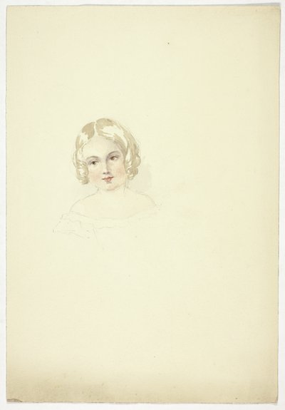Retrato cabeça de uma jovem rapariga de Elizabeth Murray
