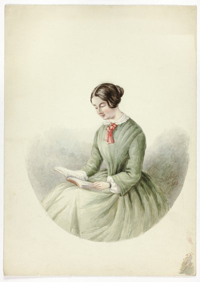 Retrato de mulher lendo de Elizabeth Murray