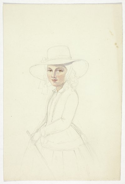 Retrato de jovem com chapéu e colheita de Elizabeth Murray