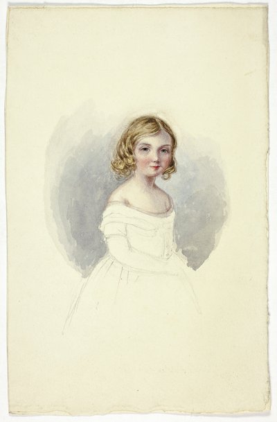 Retrato de jovem com vestido sem ombros de Elizabeth Murray