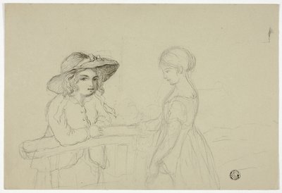 Duas garotas no portão de Elizabeth Murray