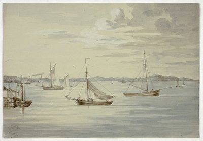 Veja Inchkeith e as ilhas Firth of Forth de Granton de Elizabeth Murray