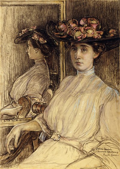 Esboço do retrato da senhorita Palmer de Elizabeth Nourse