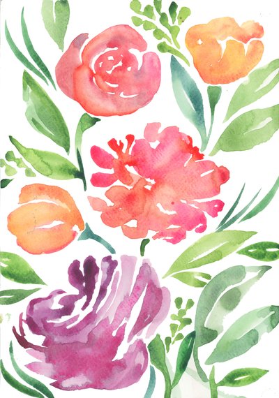 Flores silvestres, 2018 (aguarela) de Elizabeth Rider