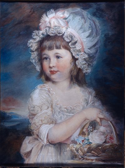 Retrato de Lady Henrietta Cavendish (aguarela e giz sobre papel) de Elizabeth Royal
