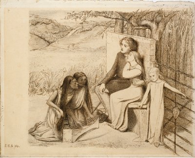 Dois amantes, 1854 de Elizabeth Siddal