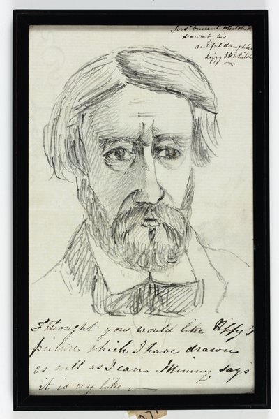 Sir St Vincent Keene Hawkins-Whitshed Bart (lápis sobre papel) de Elizabeth Sophia Hawkins-Whitshed