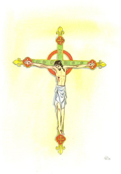 A Crucifix, 2001 (w - c no papel) de Elizabeth Wang
