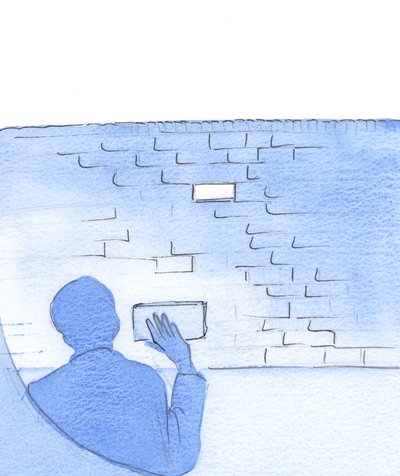 Um católico sábio sabe que todas as verdades "se encaixam", como tijolos em uma parede, 2002 (w - c no papel) de Elizabeth Wang