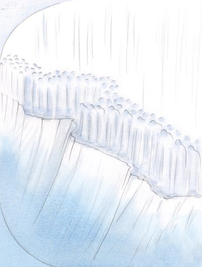 Após a comunhão, pedi a todos os santos que ajudassem e orassem por mim, 2000 (w - c no papel) de Elizabeth Wang