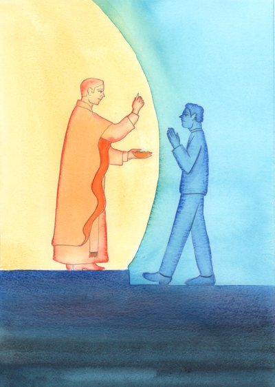 Estamos em um &39;estado de graça&39; ou não É importante que admitamos e evitemos pecados graves, 2002 (w - c no papel) de Elizabeth Wang