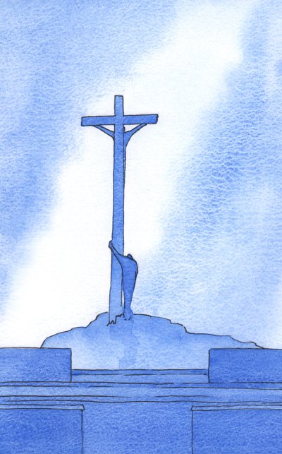 Em cada missa estamos ao lado de Cristo crucificado para a nossa salvação, 2002 (w - c no papel) de Elizabeth Wang