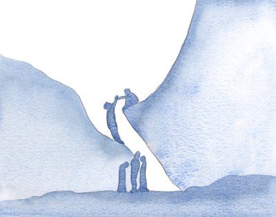 Pela fé em Cristo, que nos foi dado gratuitamente, somos levados a interceder pelos outros e a ajudá-los nas suas dificuldades, 2000 (w - c no papel) de Elizabeth Wang