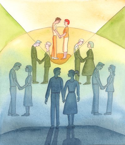 Por sua própria natureza, o amor é fecundo e generoso; e assim o Senhor convida todas as pessoas casadas a compreender que os ensinamentos morais da Igreja são verdadeiros, 2004 (w - c no papel) de Elizabeth Wang