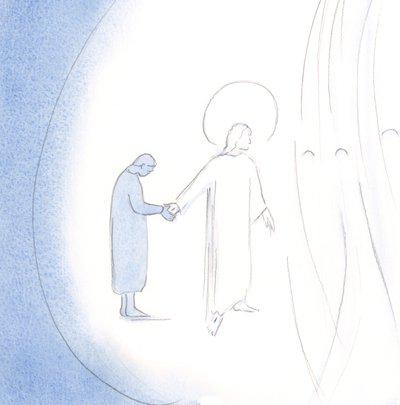 Por meu consentimento a Ele, Cristo fez meu coração e alma Seu próprio domínio, 2000 (w - c no papel) de Elizabeth Wang