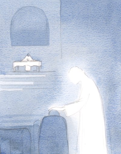 Cristo admira até mesmo nosso débil amor por ele. Ele faz com que isso acenda ainda mais em nossos corações e se espalhe para os outros., 2001 (w - c no papel) de Elizabeth Wang