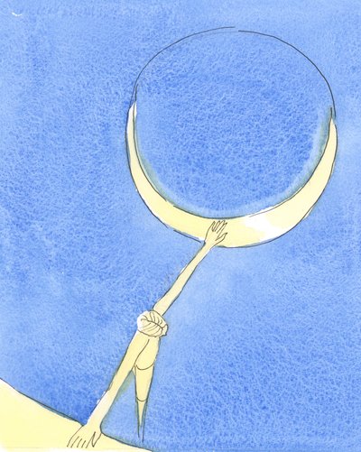 Cristo percorreu um longo caminho para nos salvar: todo o caminho desde o céu, para morrer por nós e para ser a ponte para a glória que todos são convidados a encontrar e atravessar, 2004 (w - c no papel) de Elizabeth Wang
