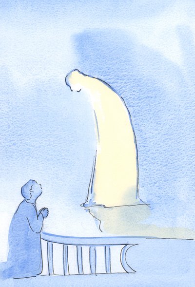 Cristo é terno e gentil quando nos voltamos para Ele, 2002 (w - c no papel) de Elizabeth Wang