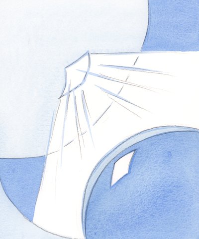 Cristo é a porta pela qual podemos tocar Deus, e o arrependimento é a &39;porta&39; que abre nossa própria alma, 2002 (w - c no papel) de Elizabeth Wang