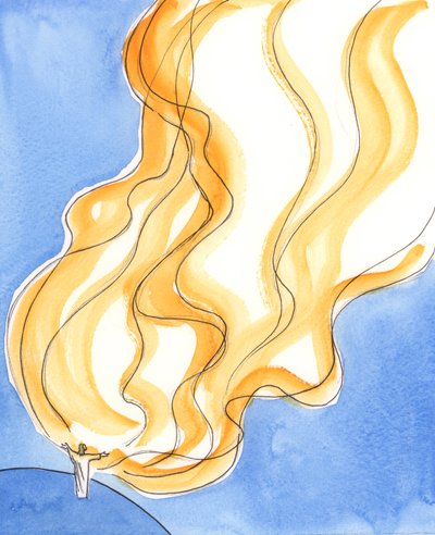 Cristo orou ao Pai, em sua vida terrena: oração de uma Pessoa Divina para outra, igual em majestade, 2003 (w - c no papel) de Elizabeth Wang