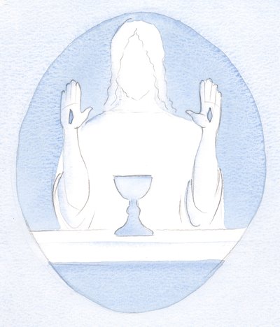 Cristo me mostrou Seu sacrifício de uma vez por todas, quando Ele foi pregado na cruz e morreu, por causa do pecado, 2000 (w - c no papel) de Elizabeth Wang