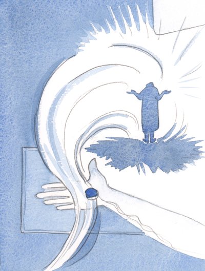 Cristo mostrou-me como aceita toda a dor que eu aceito para mim e aplica-a, com ternura, como bálsamo nas suas feridas, 2000 (c - c no papel) de Elizabeth Wang