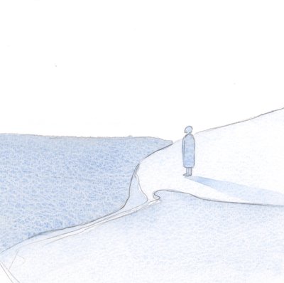 Cristo me mostrou a jornada que havíamos feito juntos, e - à distância - as batalhas que eu havia lutado por Ele, 2000 (w - c no papel) de Elizabeth Wang