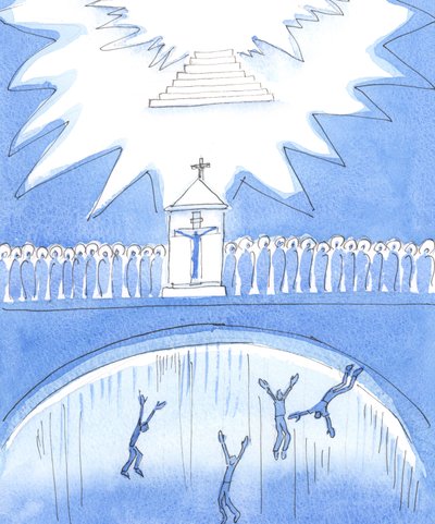 Cristo me disse que sua mensagem é simples: é tudo "sobre" o amor, 2004 (w - c no papel) de Elizabeth Wang