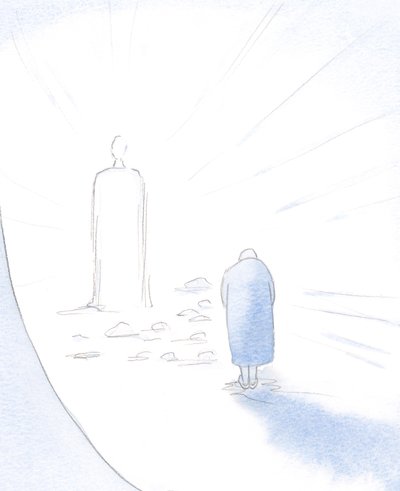 Cristo deseja ver exposto diante dEle toda falta, preocupação ou medo que impeça a alma de ver Sua vontade., 2001 (w - c no papel) de Elizabeth Wang