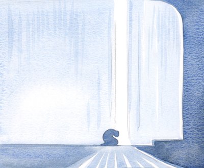 A oração de Cristo e a minha são uma, no silêncio depois de receber a Sagrada Comunhão. Meu anjo da guarda fica de guarda ao meu lado, 2000 (w - c no papel) de Elizabeth Wang