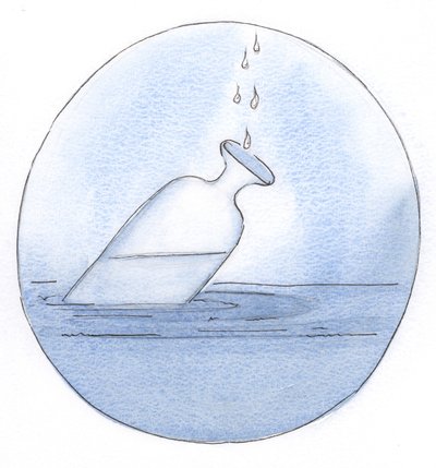 A pura verdade de Cristo é derramada - eu vi - gota a gota na alma, reunida em prontidão para um grande derramamento., 2001 (w - c no papel) de Elizabeth Wang